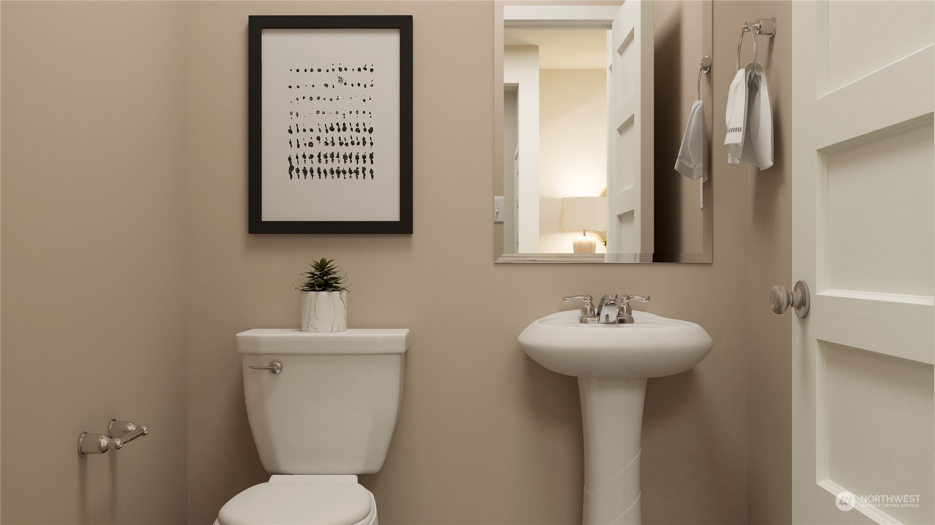 1012 Panoramic Loop, Unit 29 Bremerton, WA 98312 - Photo 26 of 28 a bathroom with a sink mirror and toilet