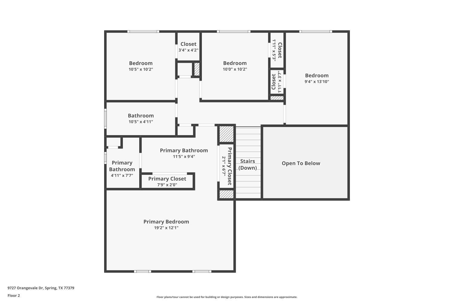 9727 Orangevale Drive Spring, TX 77379 - Photo 25 of 26 Floorplan- 2nd floor