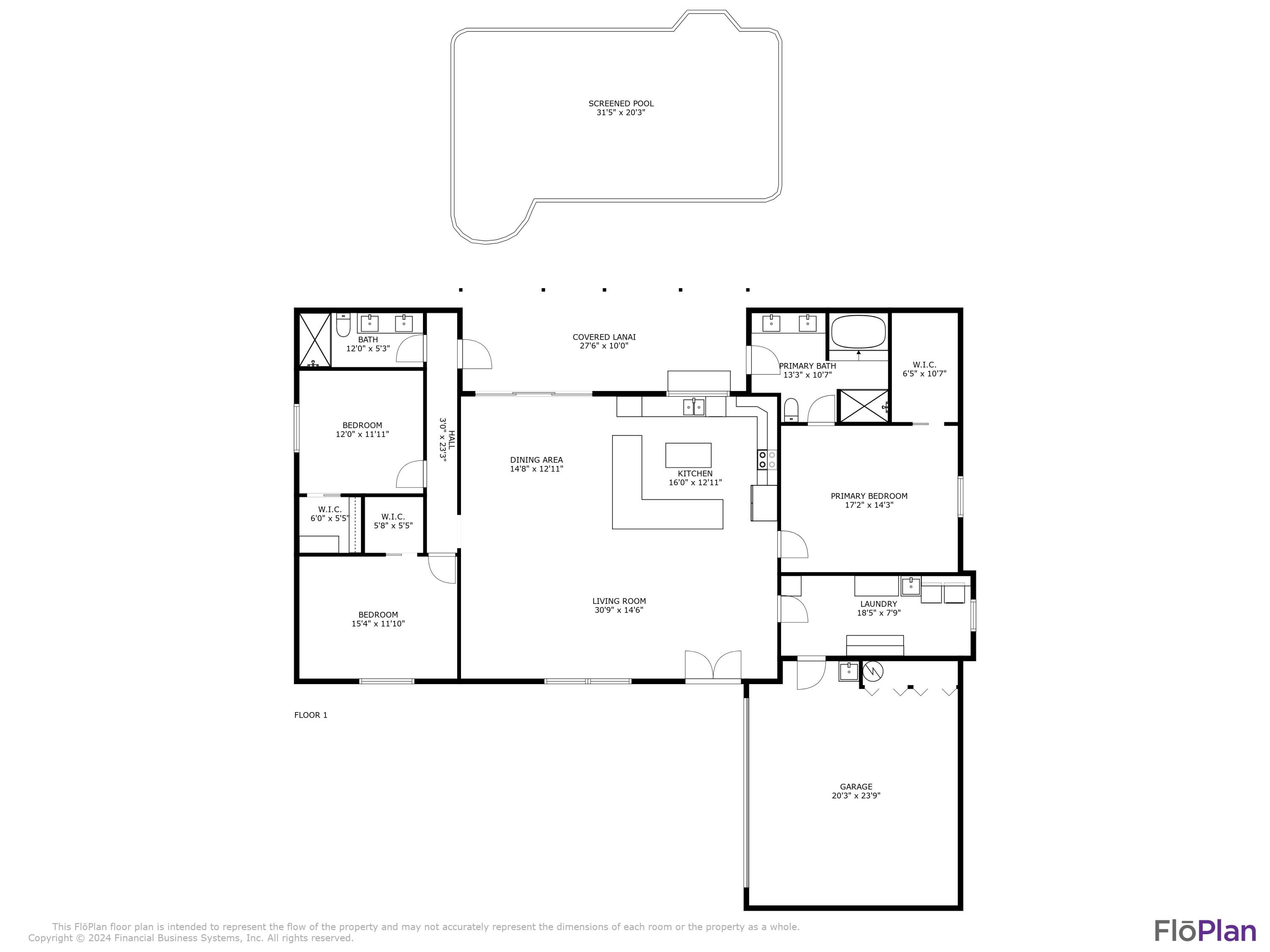 1838 Southeast Greendon Road Port St. Lucie, FL 34952 - Photo 35 of 35 FLOOR PLAN