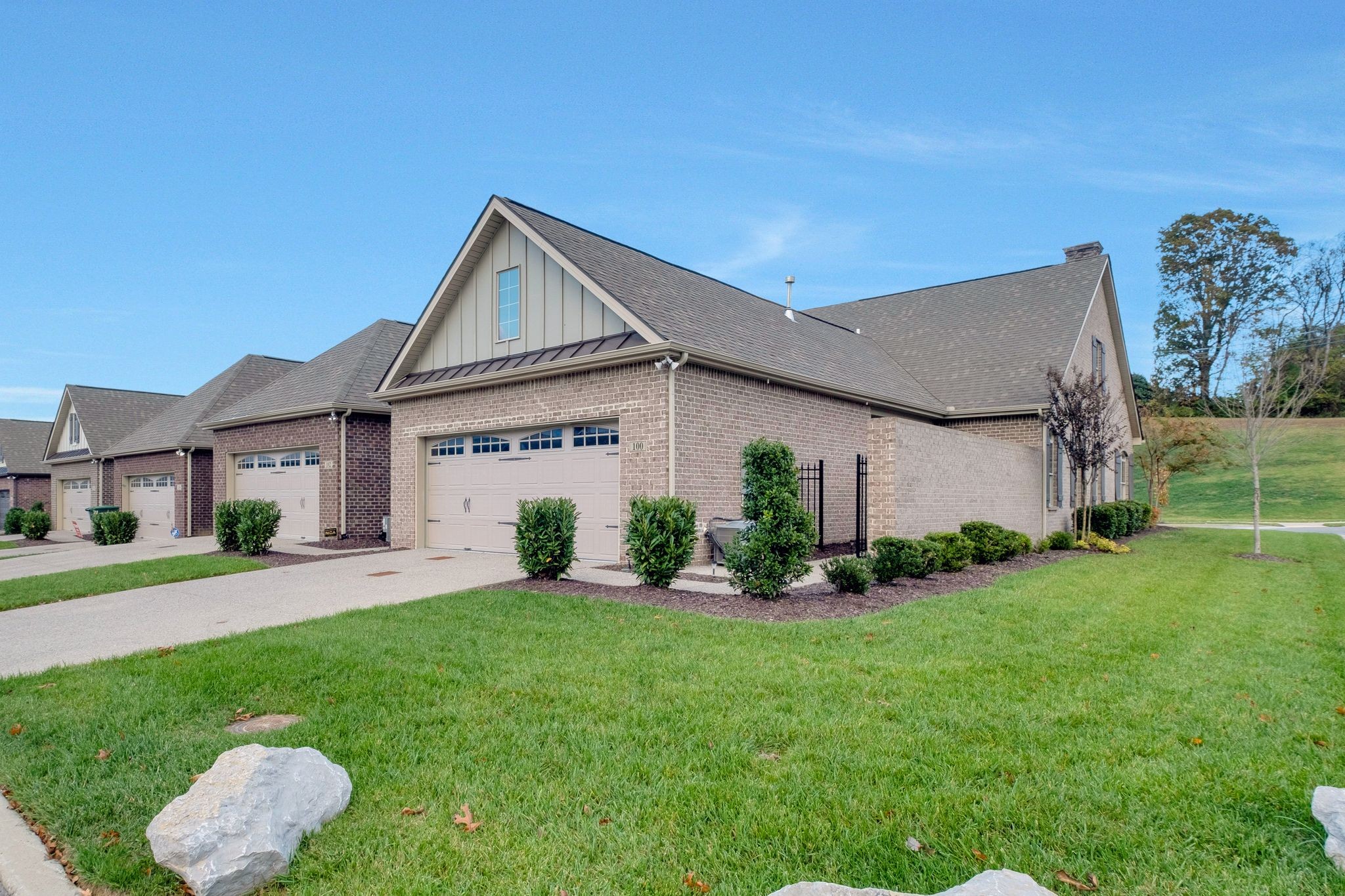 100 Jane Crossing Mount Juliet, TN 37122 - Photo 32 of 33 a front view of a house with a yard and garage