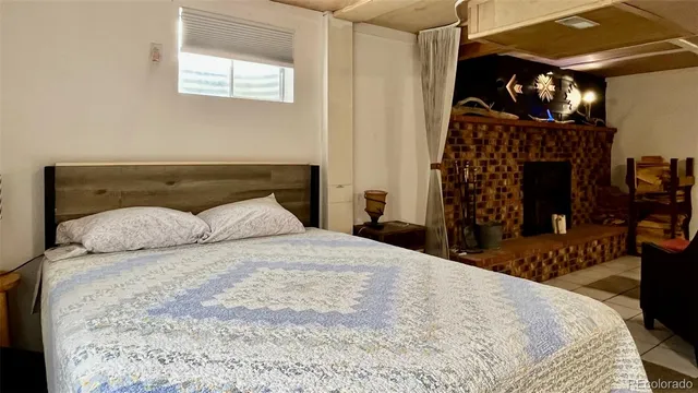 a close view of cabinet with a mirror and vanity
