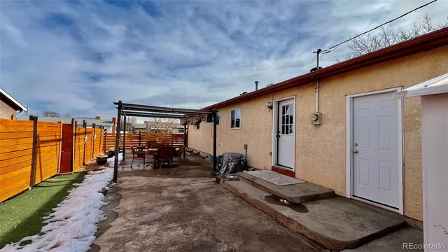 a view of outdoor space with seating