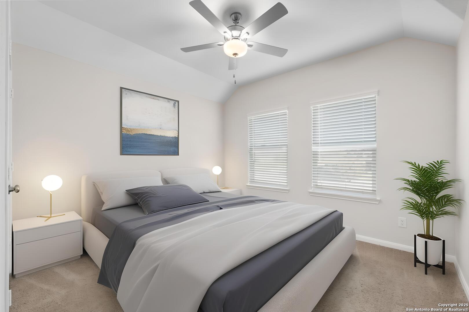 6056 Draw Loop Bulverde, TX 78163 - Photo 5 of 36 a bedroom with a large bed and a chandelier