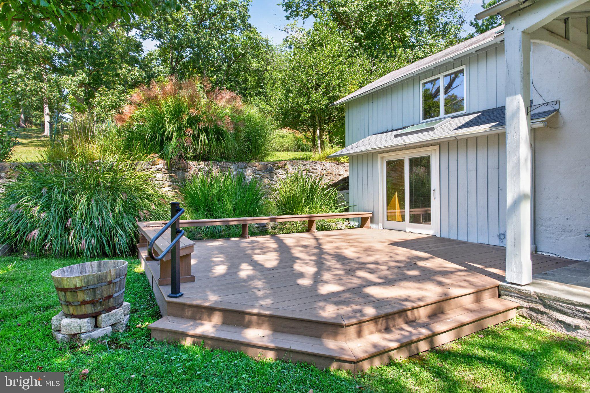 1288 Cedar Grove Road Media, PA 19063 - Photo 3 of 52 Deck with Abundant Luscious Plantings