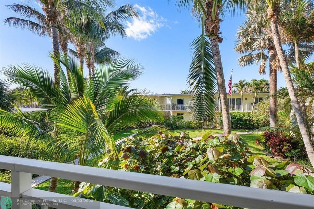 6520 North Ocean Boulevard, Unit 22 Boynton Beach, FL 33435 - Photo 17 of 27 a view of a yard and front of palm trees