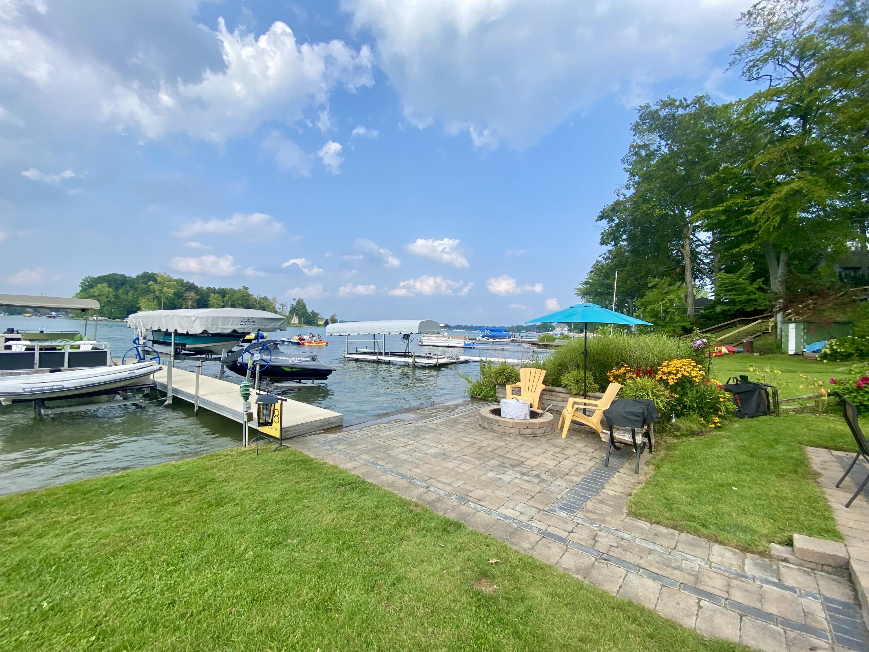 Waterside Patio with dock