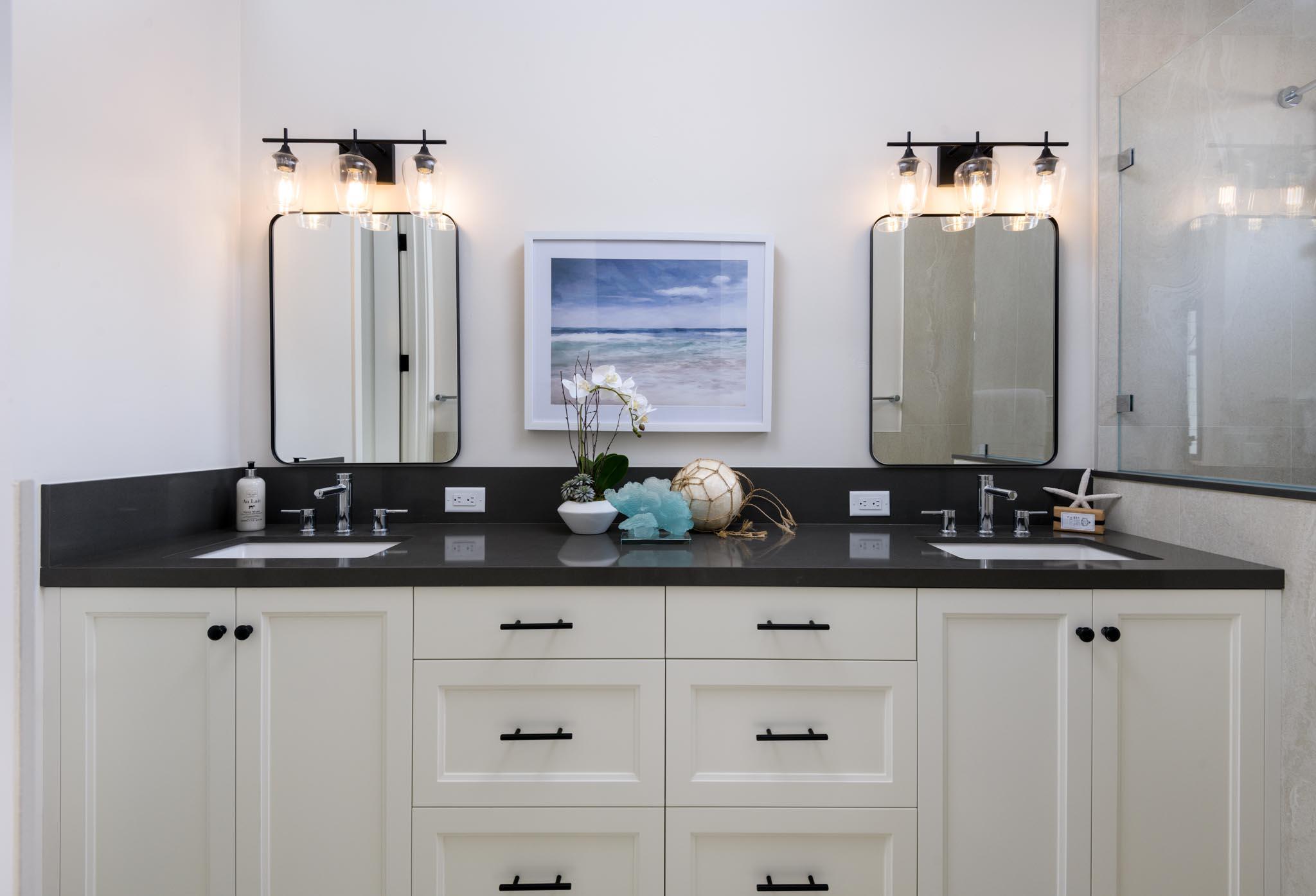 229 Mohawk Road Santa Barbara, CA 93109 - Photo 11 of 24 a bathroom with a sink and a mirror