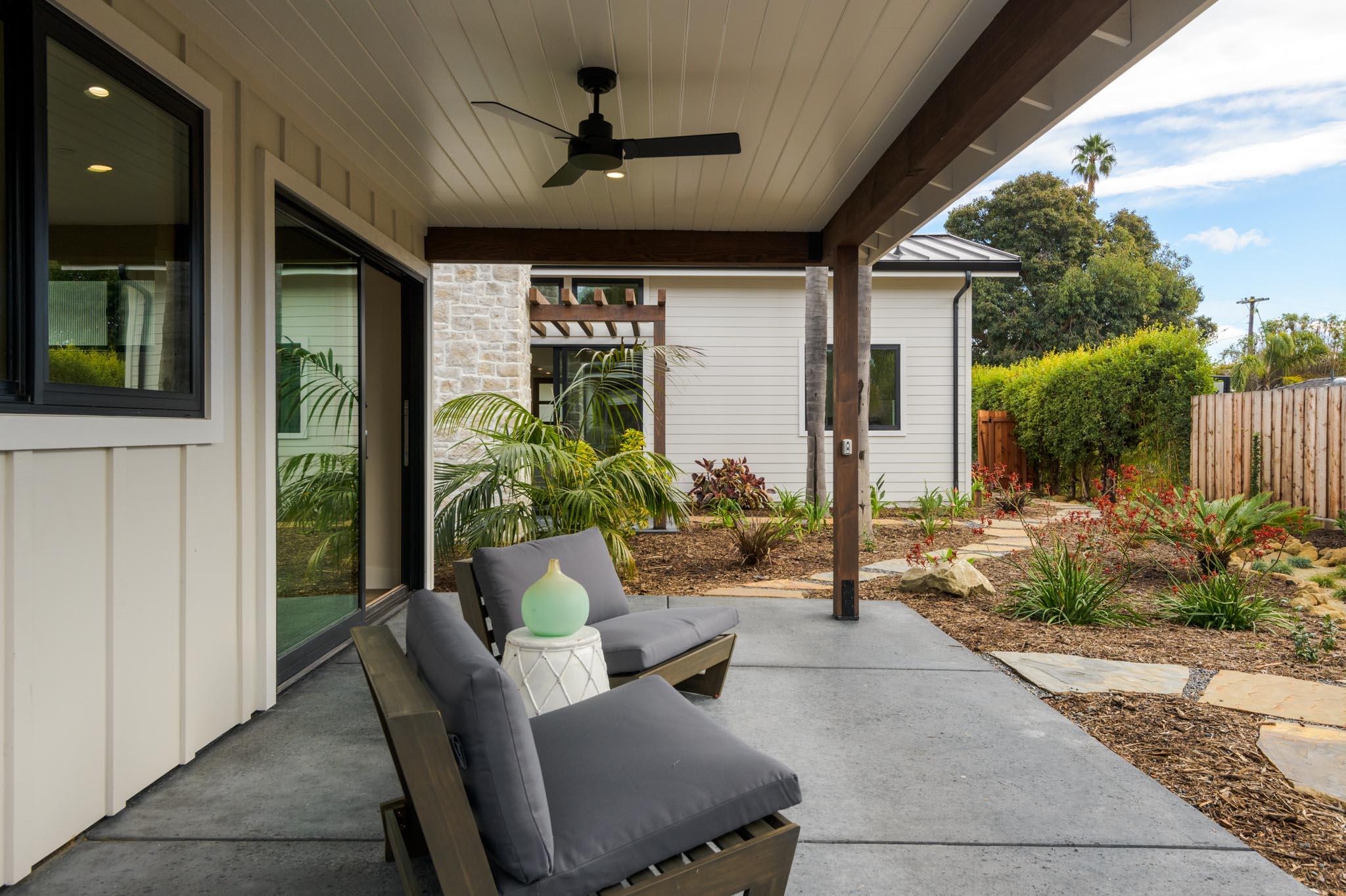 229 Mohawk Road Santa Barbara, CA 93109 - Photo 19 of 24 a view of a patio with chairs and potted plants