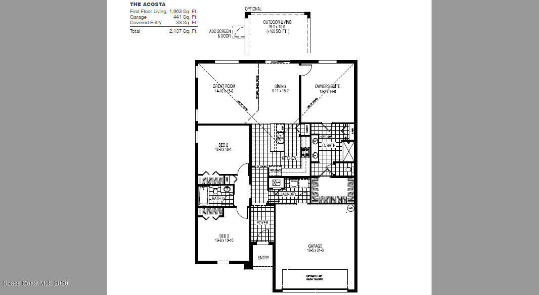 604 Corbin Circle Southwest Palm Bay, FL 32908 - Photo 29 of 29 Acosta Floor Plan