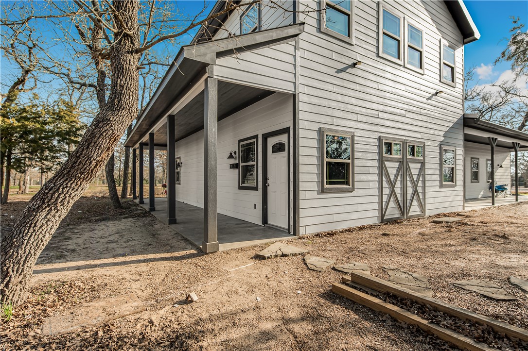 a backyard of a house