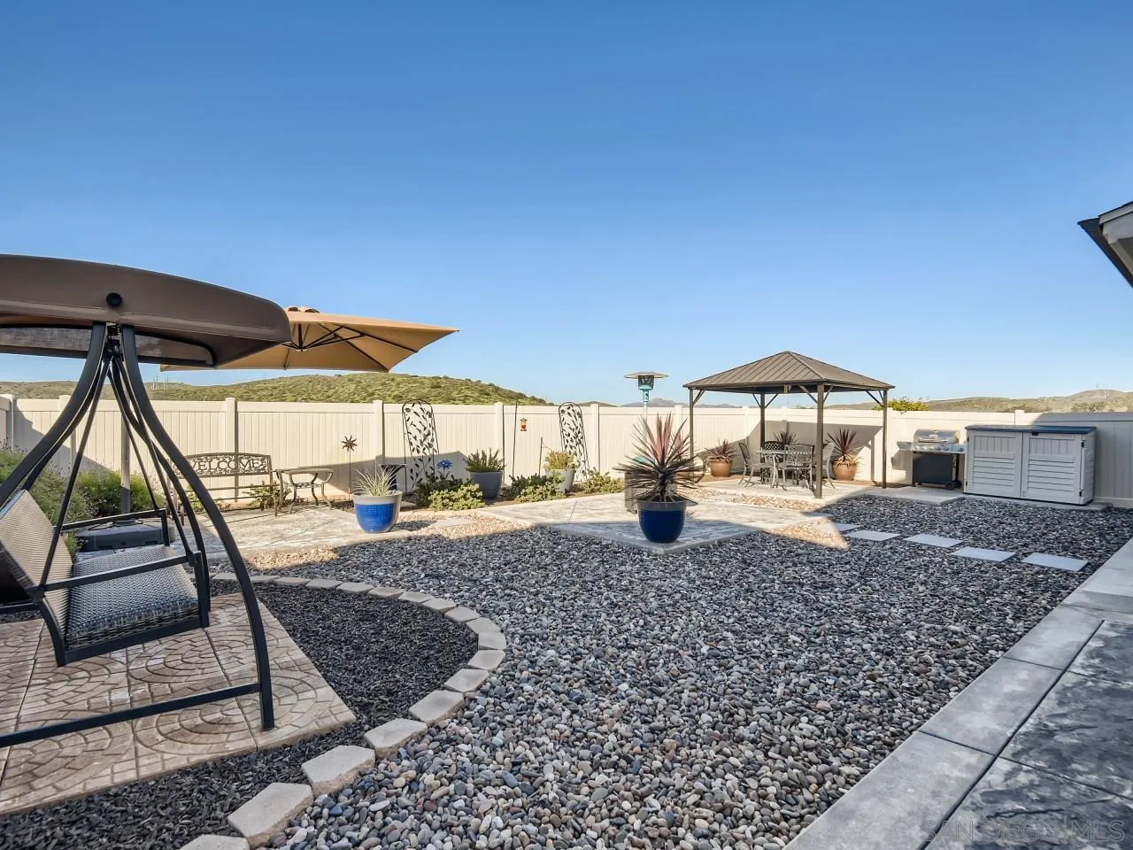 9069 West Bluff Place Santee, CA 92071 - Photo 34 of 45 a view of a swimming pool with a patio