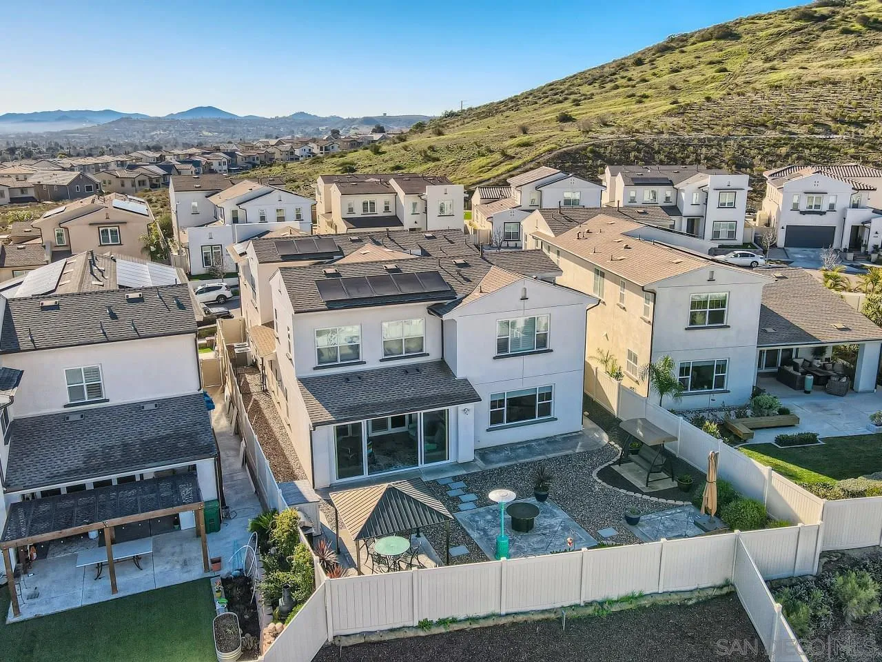9069 West Bluff Place Santee, CA 92071 - Photo 38 of 45 an aerial view of residential houses with outdoor space
