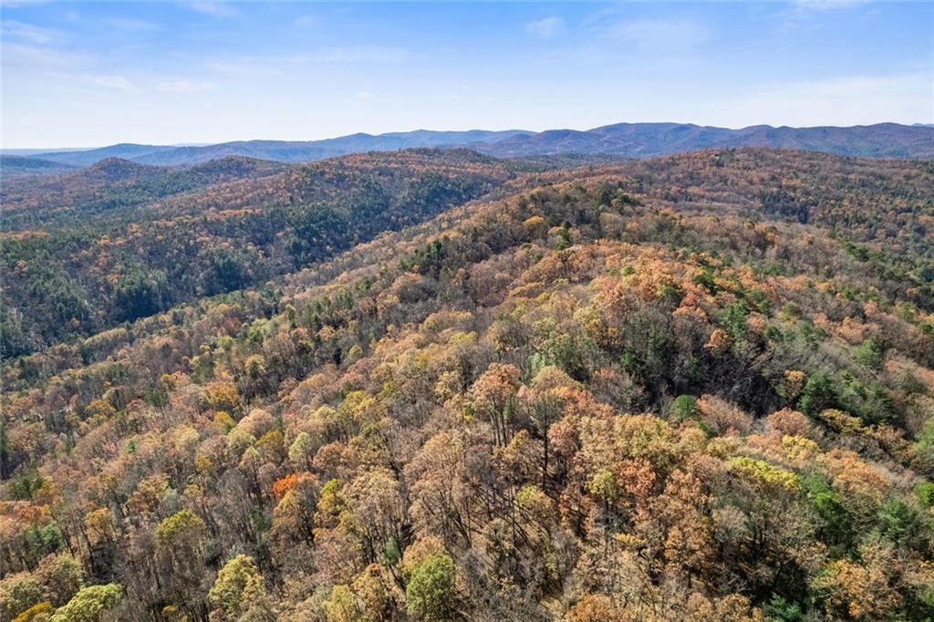 a view of a city with mountains in the background