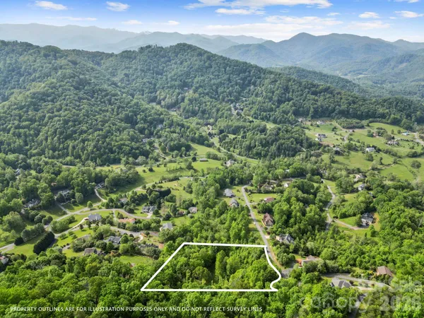 a view of a lush green hillside and a houses