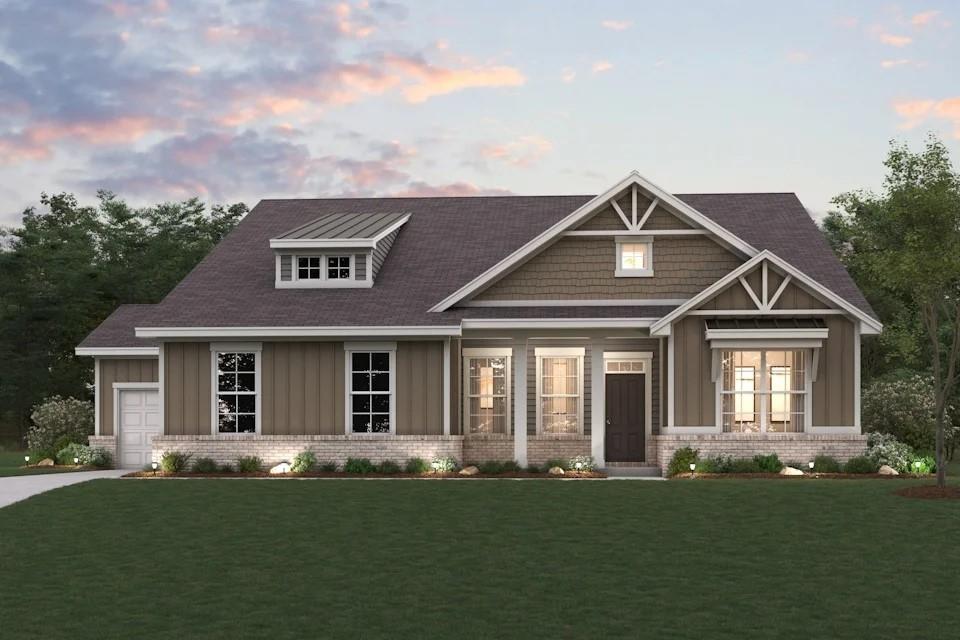 6535 Meriwether Road Dawsonville, GA 30534 - Photo 1 of 1 a front view of a house with a garden