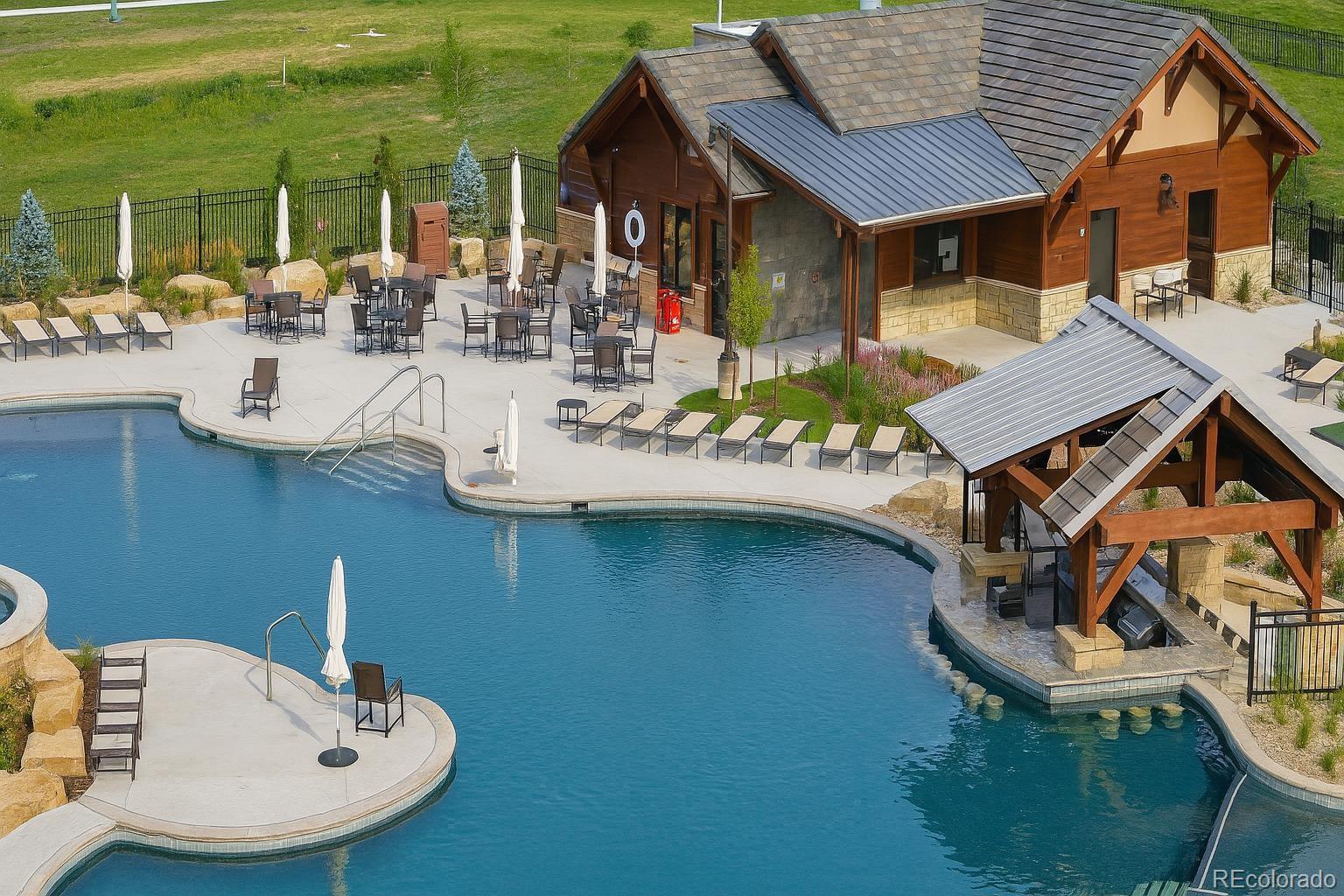 1591 Sun River Road Berthoud, CO 80513 - Photo 8 of 34 swimming pool view with a seating space