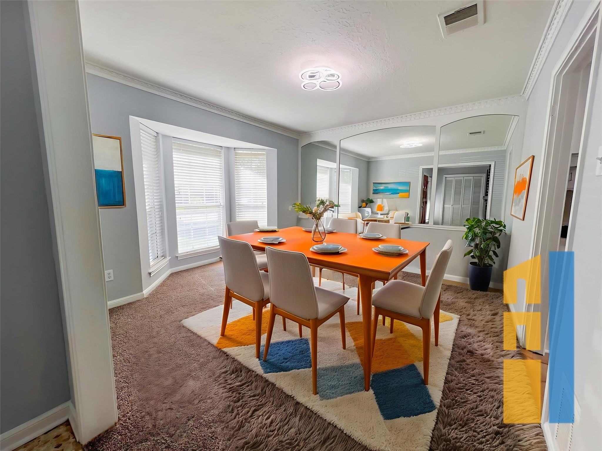 9206 Sharpview Drive Houston, TX 77036 - Photo 2 of 27 Virtually Staged Dining Room