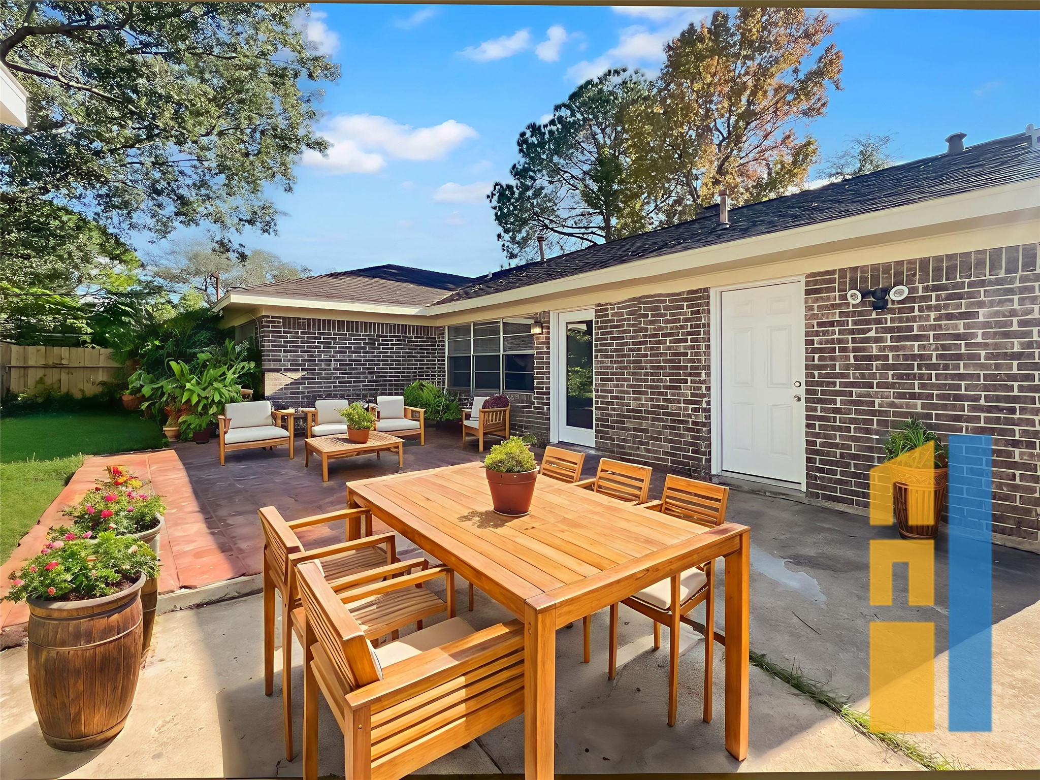 9206 Sharpview Drive Houston, TX 77036 - Photo 4 of 27 Virtually Staged Patio
