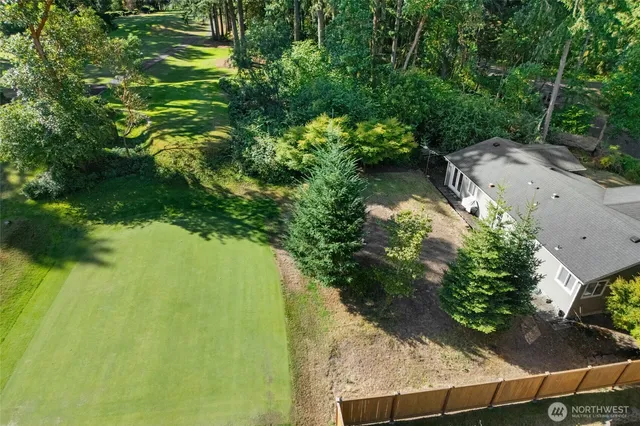 a view of a yard with plants