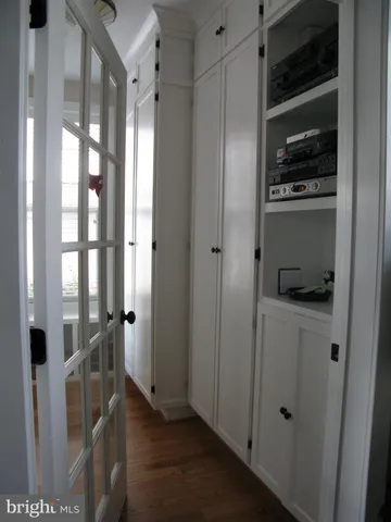 a view of walk in closet with window