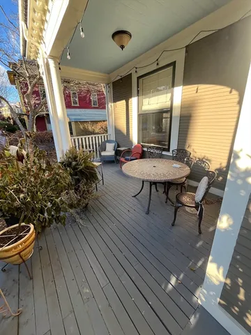 a outdoor space with chairs