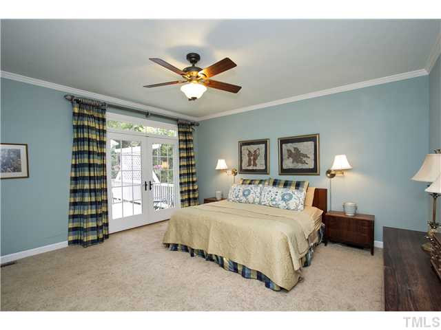 2500 Wertherson Lane Raleigh, NC 27613 - Photo 11 of 25 Spacious first floor Master Bedroom-New French doors lead to deck