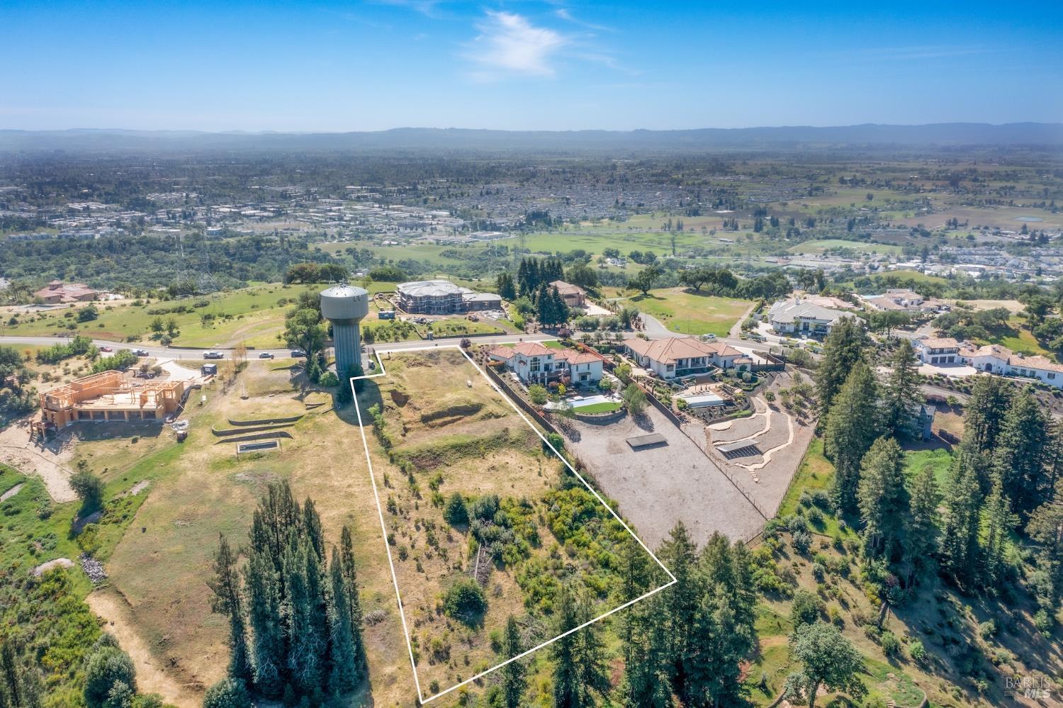 3888 Skyfarm Drive Santa Rosa, CA 95403 - Photo 5 of 18 an aerial view of residential building with outdoor space