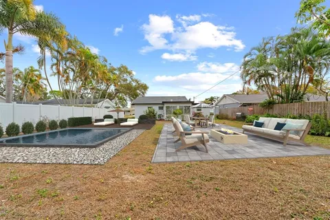 a view of outdoor space with seating area