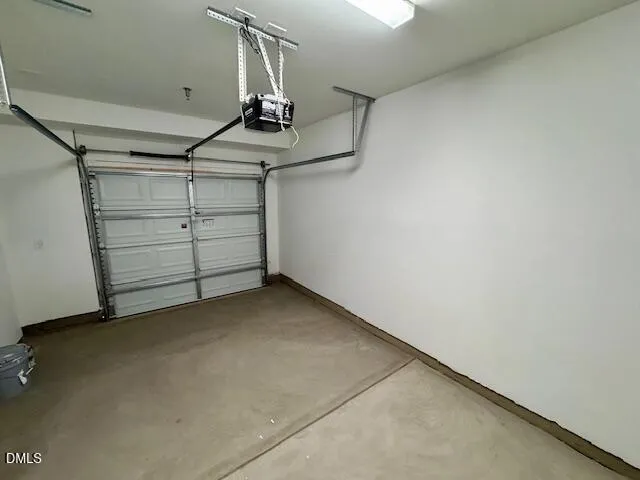 a view of a garage