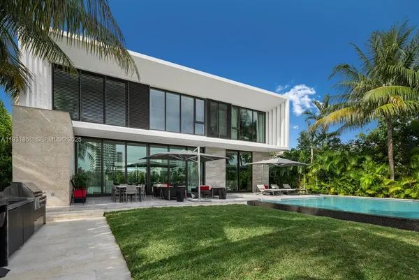 a view of a swimming pool and a patio