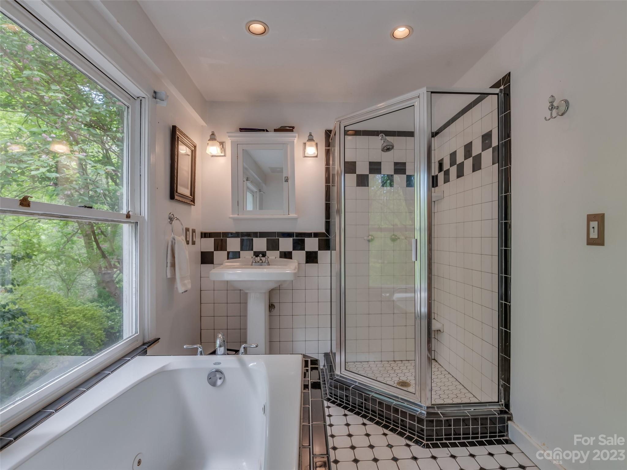 568 New Market Road Tryon, NC 28782 - Photo 26 of 38 a bathroom with a bathtub and a shower