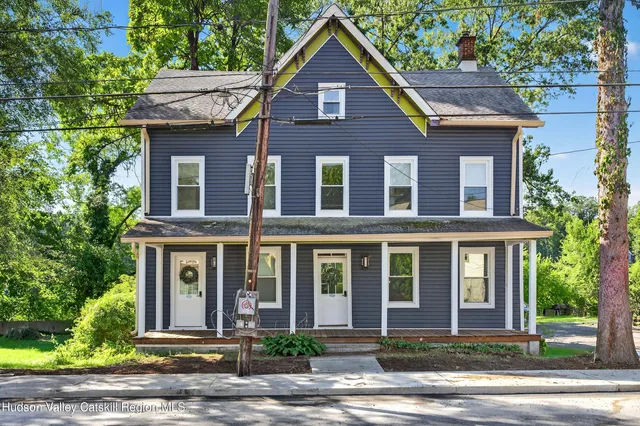 a front view of a house