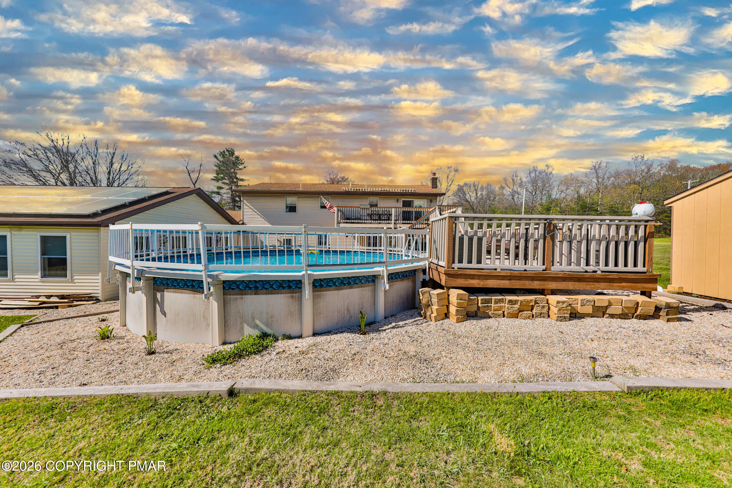 1040 Stagecoach Road West Lehighton, PA 18235 - Photo 60 of 76 Rear view of pool