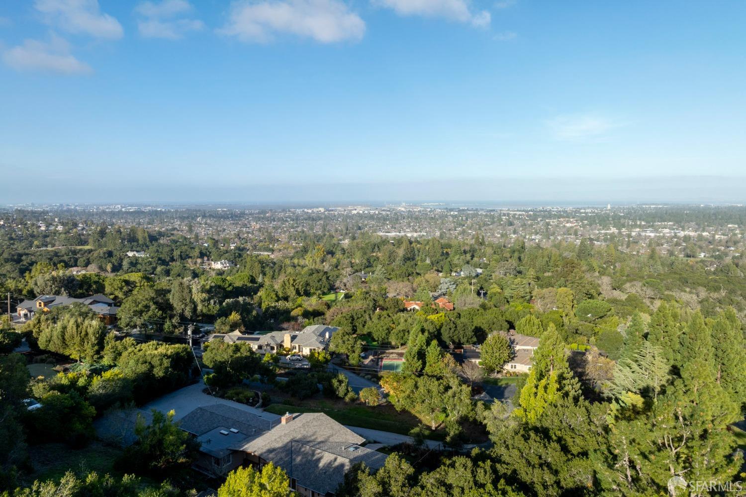 155 Brookwood Road Woodside, CA 94062 - Photo 43 of 60 an aerial view of residential house with outdoor space
