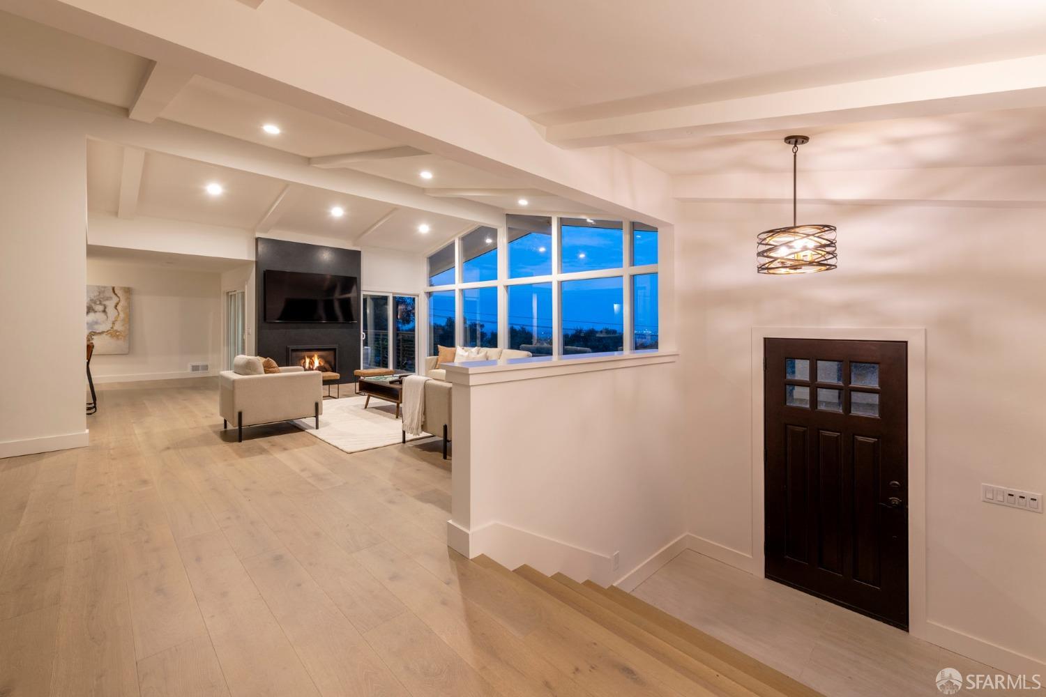 155 Brookwood Road Woodside, CA 94062 - Photo 45 of 60 a lobby with furniture and a chandelier