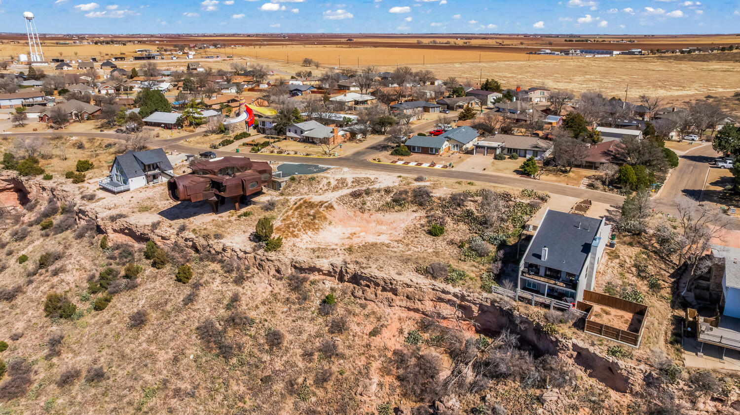 87 East Canyonview Drive Ransom Canyon, TX 79366 - Photo 24 of 42 an aerial view of multiple house with ocean view