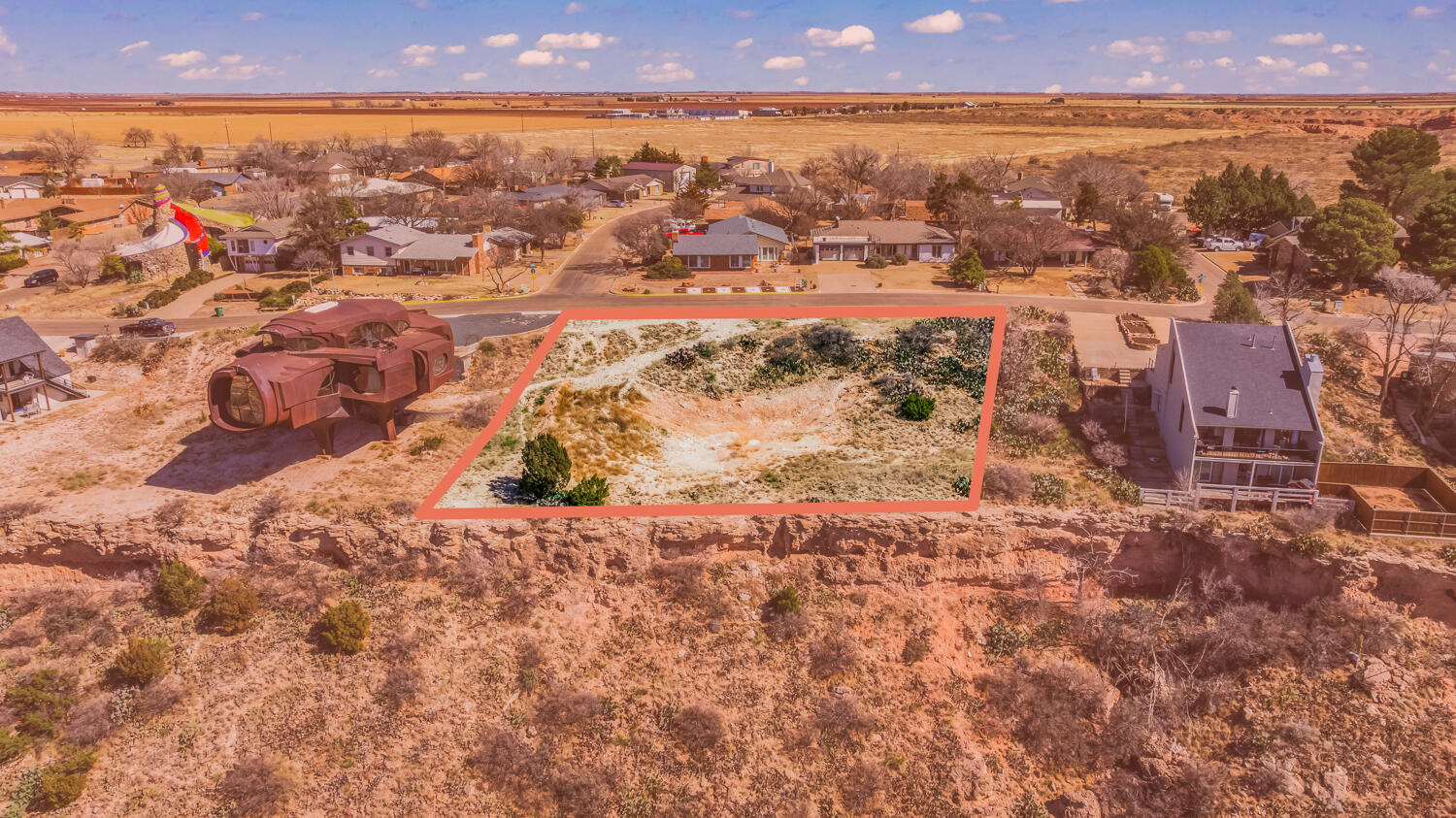 87 East Canyonview Drive Ransom Canyon, TX 79366 - Photo 7 of 42 an aerial view of residential building and city view