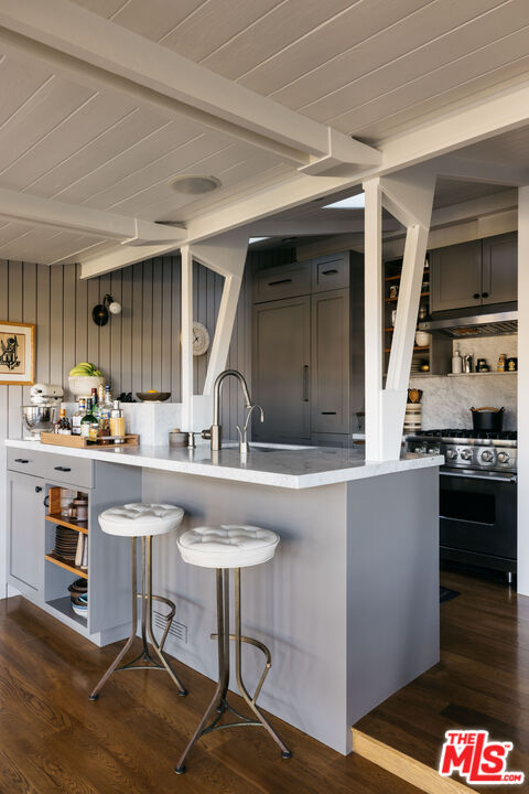 2044 Mayview Drive Los Angeles, CA 90027 - Photo 13 of 44 a kitchen with stainless steel appliances granite countertop a sink and a stove