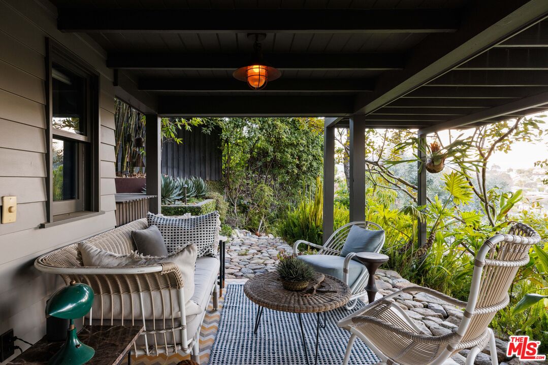 2044 Mayview Drive Los Angeles, CA 90027 - Photo 35 of 44 a view of balcony with furniture and garden