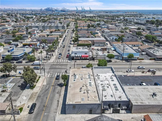 an aerial view of a city