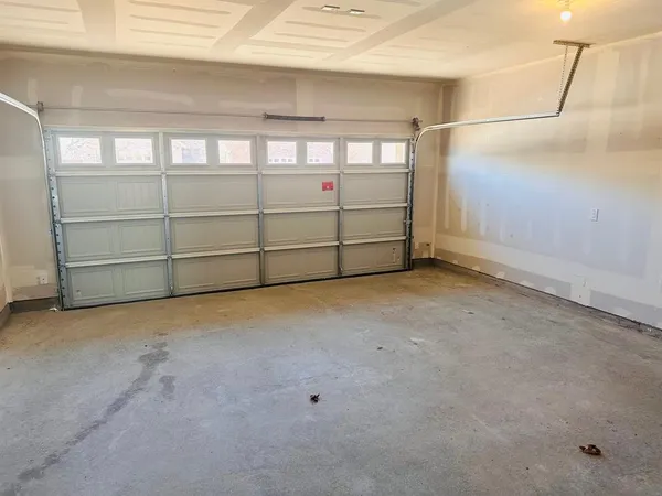 a view of a garage