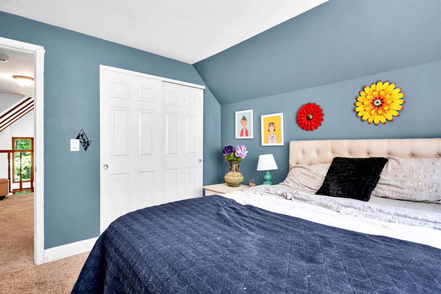 6224 Drop Off Road Pollock Pines, CA 95726 - Photo 17 of 46 a bedroom with a bed and painting on the wall