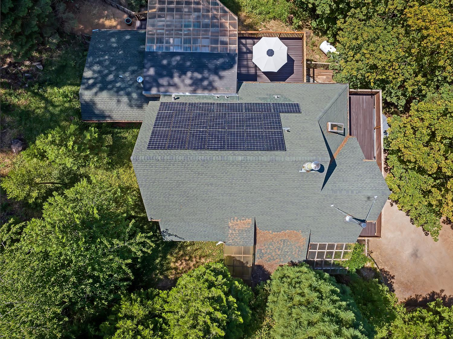 6224 Drop Off Road Pollock Pines, CA 95726 - Photo 34 of 46 an aerial view of a house with garden space and a yard