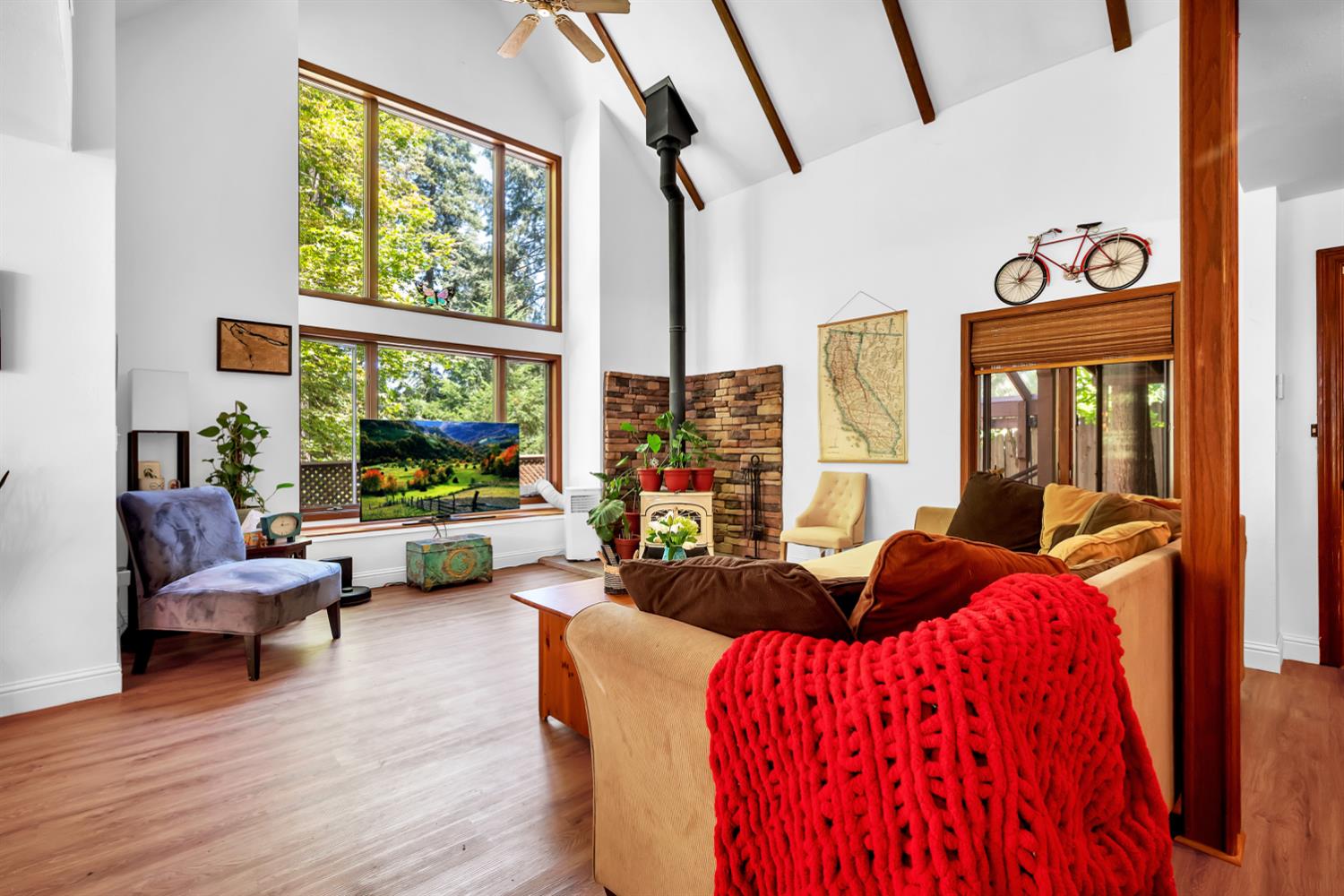 6224 Drop Off Road Pollock Pines, CA 95726 - Photo 7 of 46 a living room with furniture and a large window