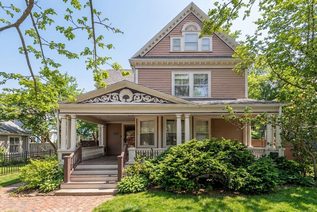 16 Prescott Street Newton, MA 02460 - Photo 28 of 29 front view of a house with a yard