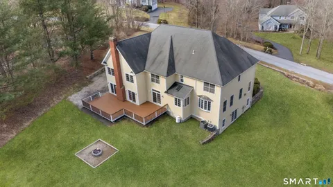 a aerial view of a house