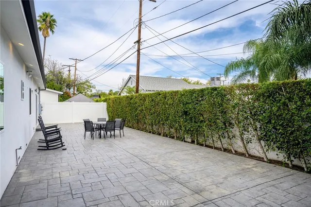 a view of outdoor space with seating area