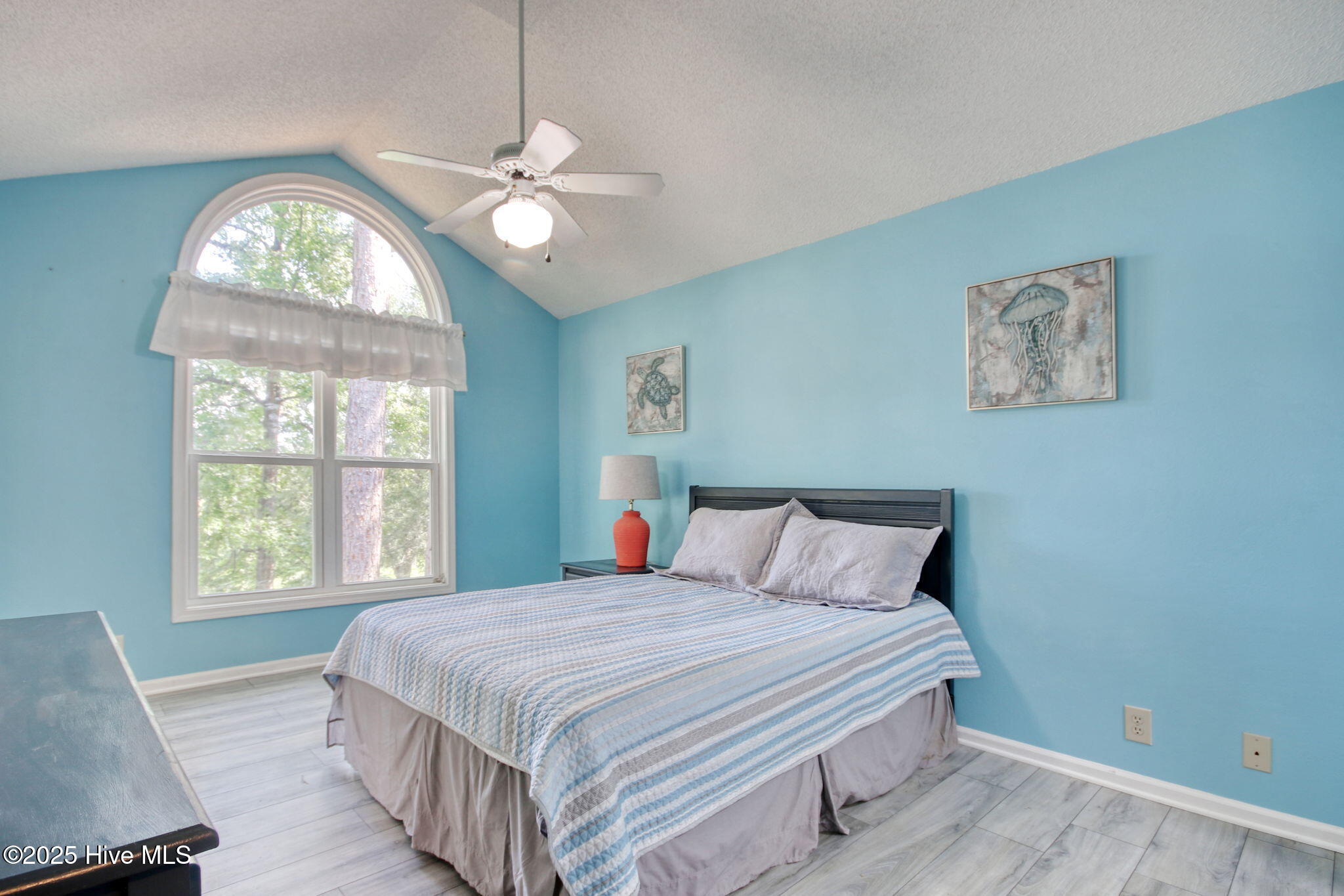 223 Clubhouse Road, Unit 5 Sunset Beach, NC 28468 - Photo 9 of 35 Master bedroom with Vaulted Ceiling.