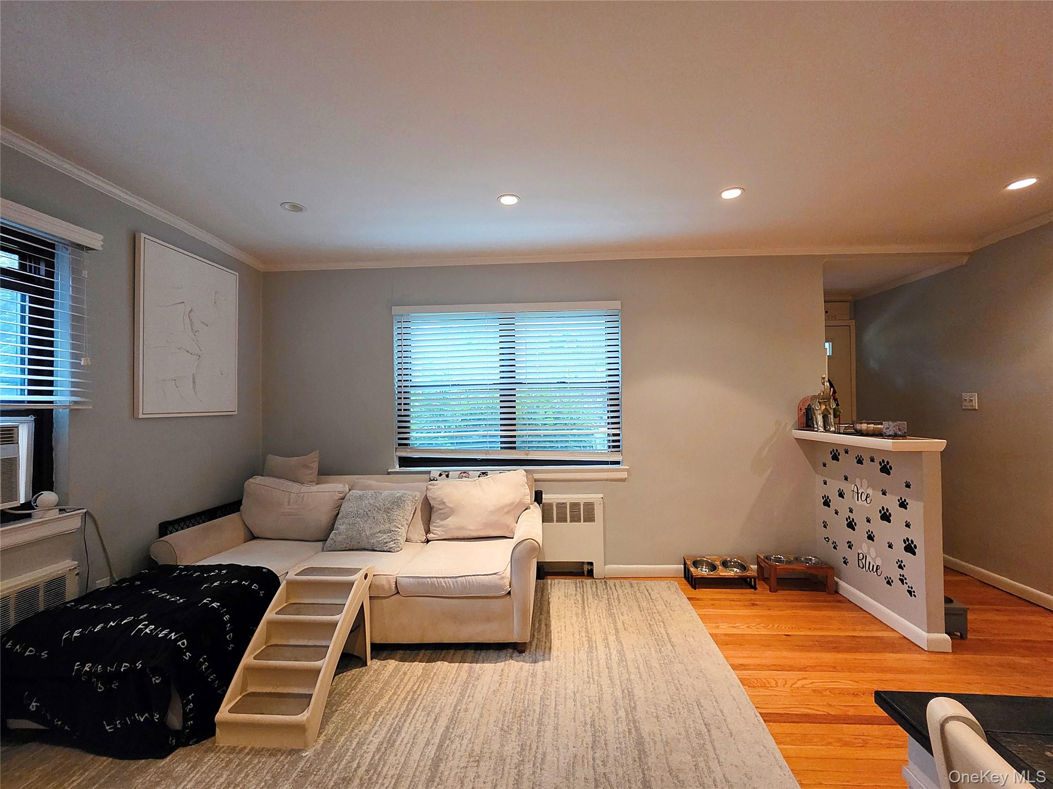 219-12 75th Avenue, Unit LOWR Queens, NY 11364 - Photo 8 of 22 a living room with furniture and a wooden floor