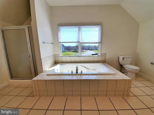 a bathroom with a bathtub and window